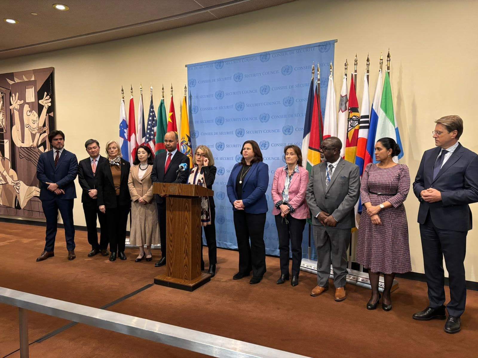 Women, Peace and Security Shared Commitments Press Stakeout - UNSC briefing on the situation in Colombia