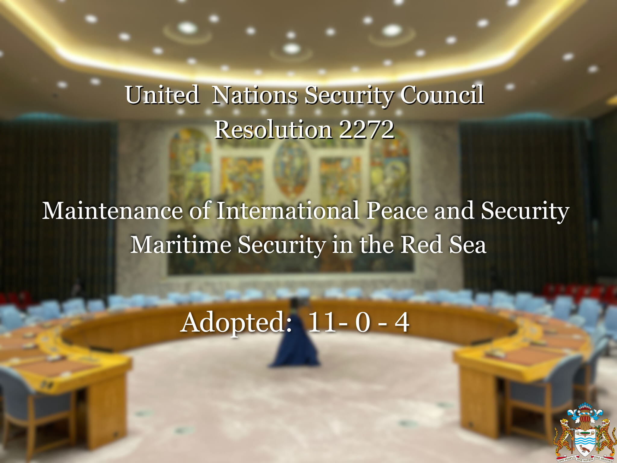 UN Security Council adopts resolution on maritime security in the Red Sea