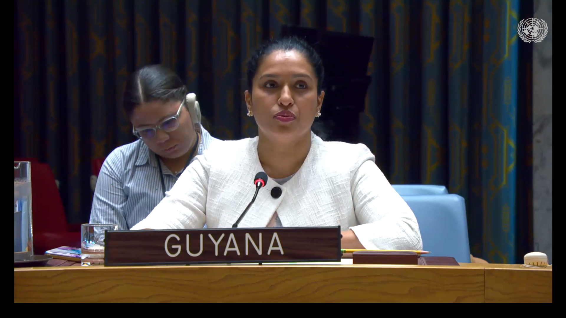 Amb. Trishala Persaud delivering statement at UNSC Briefing by OSCE