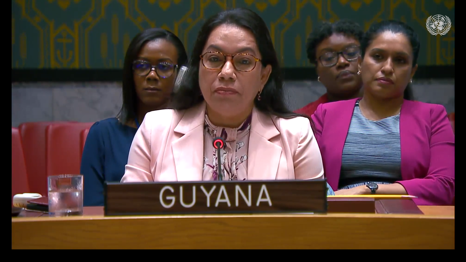 Amb. Carolyn Rodrigues Birkett delivering statement at UNSC Open Debate on Children and Armed Conflict