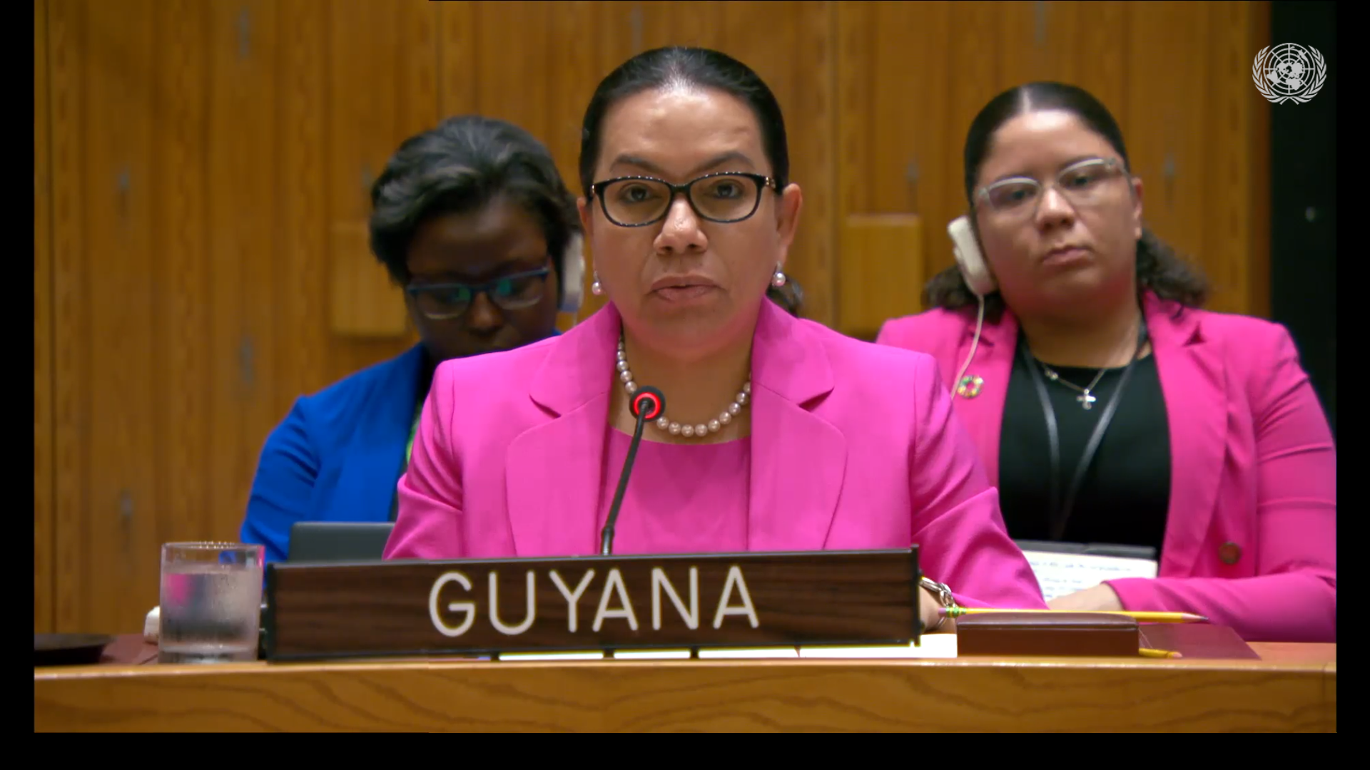 Amb. Carolyn Rodrigues Birkett delivering statement at UNSC Meeting on Ukraine