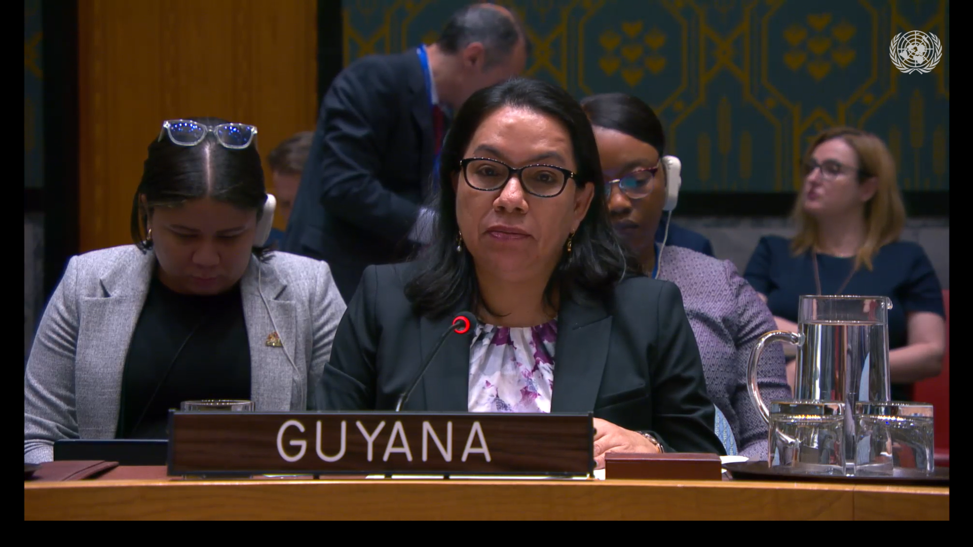 Amb. Carolyn Rodrigues Birkett delivering statement at UNSC Meeting on Ukraine