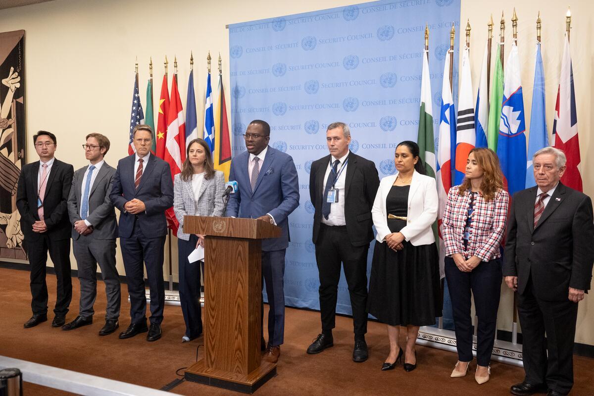 Statement delivered at Joint Security Council Stakeout on the situation in Darfur (ICC referral pursuant to resolution 1593) by Ambassador Michael Imran Kanu, Permanent Representative of Sierra Leone and Ambassador Sandra Jensen Landi, Deputy Permanent Representative of Denmark, and accompanied by Representatives from France, Greece, Guyana, Panama, Republic of Korea, Slovenia and United Kingdom