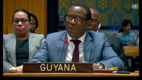 Hon. Hugh Todd, Minister of Foreign Affairs and International Cooperation delivering statement at UNSC Open Debate on Palestine