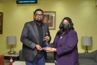 GUYANA RECEIVES HUMANITARIAN AWARD FROM BARBADOS