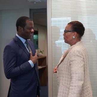 MINISTER TODD PAYS COURTESY CALL TO COMMONWEALTH SG