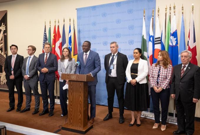 Statement delivered at Joint Security Council Stakeout on the situation in Darfur (ICC referral pursuant to resolution 1593) by Ambassador Michael Imran Kanu, Permanent Representative of Sierra Leone and Ambassador Sandra Jensen Landi, Deputy Permanent Representative of Denmark, and accompanied by Representatives from France, Greece, Guyana, Panama, Republic of Korea, Slovenia and United Kingdom