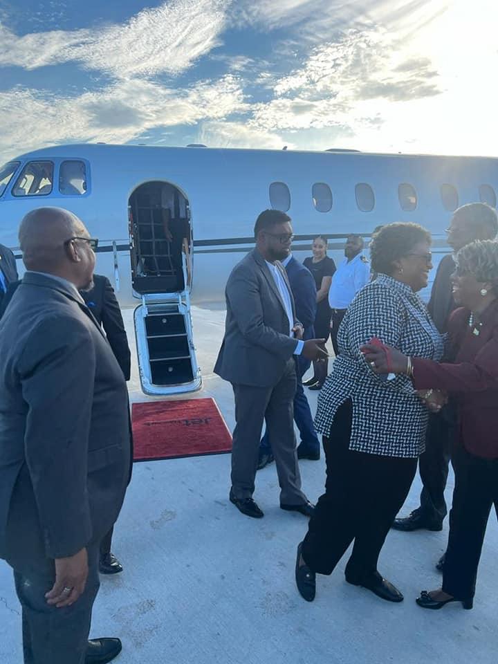 His Excellency President Dr Irfaan Ali Arrived In Nassau, Bahamas This ...