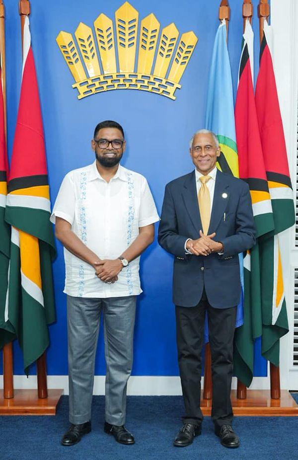 His Excellency President Dr Irfaan Ali Met With Four Caribbean Court Of ...